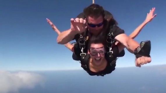 Nina-Dobrev -Goes-skydiving